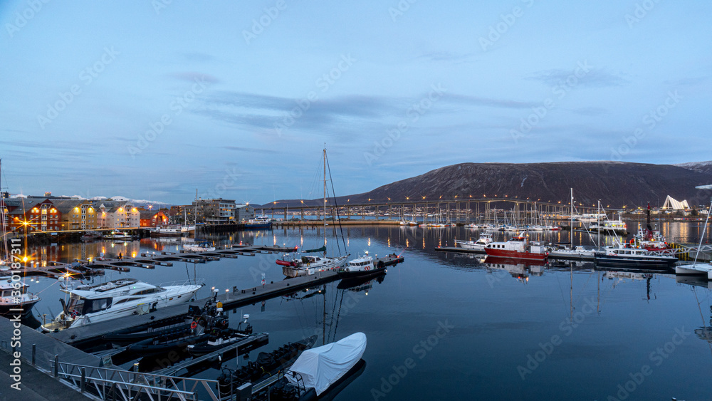 Fototapeta premium Tromsö Hafen, Finnmark, Norwegen