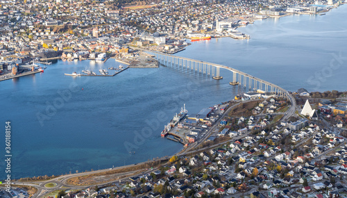 Tromsöbrücke, Tromsö, Finnmark, Norwegen