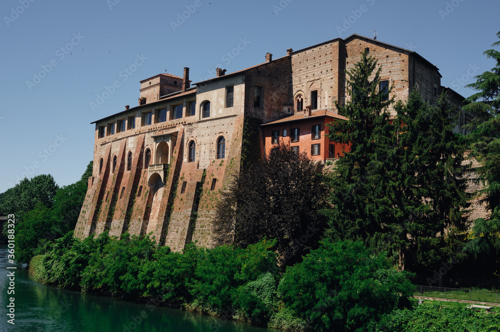 CASSANO D'ADDA, June 2020 ITALY - Borromeo's Castle.