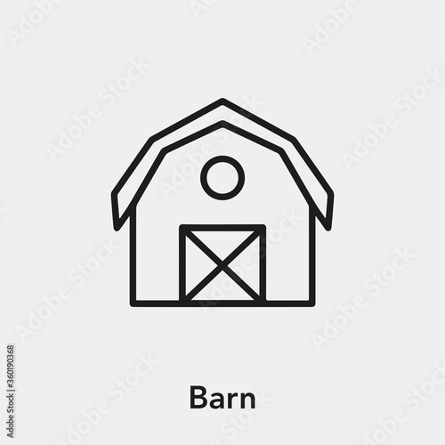barn icon vector sign symbol