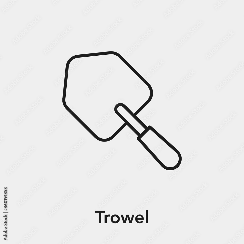 trowel icon vector sign symbol
