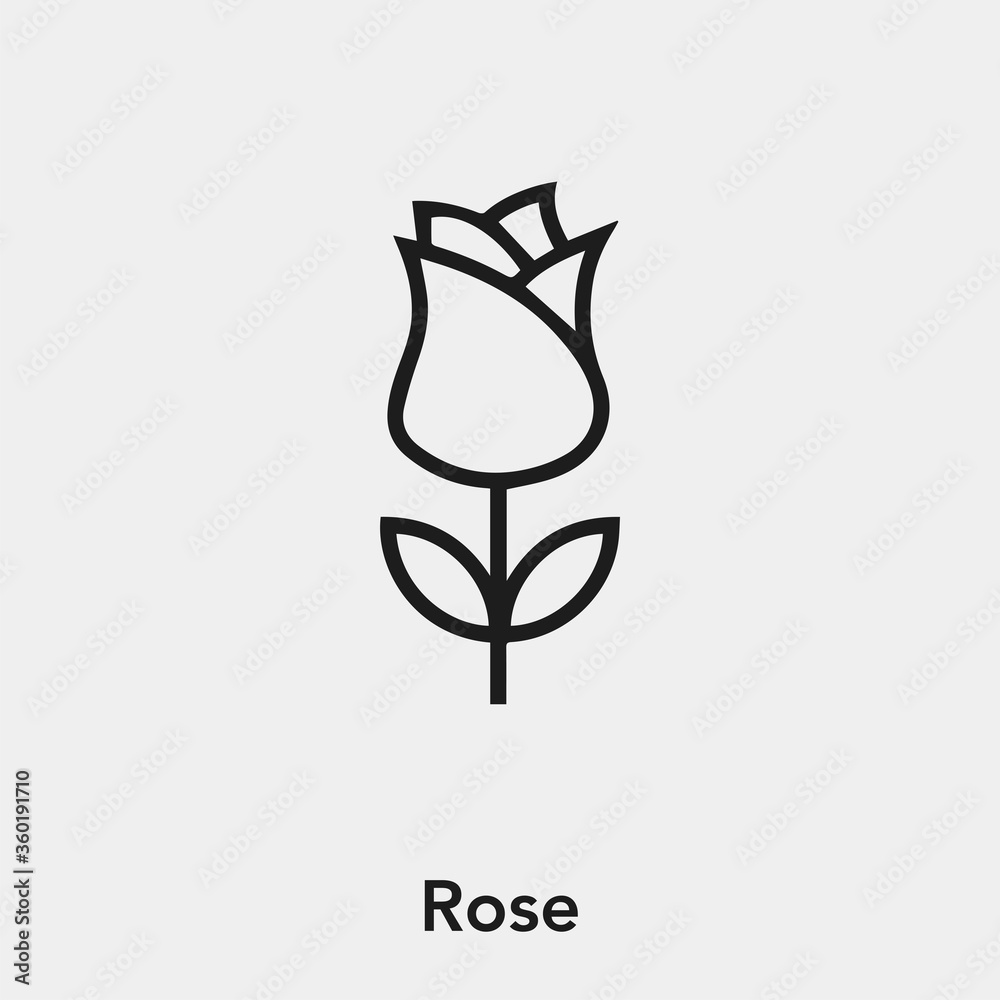 rose icon vector. Linear style sign for mobile concept and web design. rose symbol illustration. Pixel vector graphics - Vector. rose icon vector. Linear style sign for mobile concept and web design. rose symbol illustration. Pixel vector graphics - Vector.