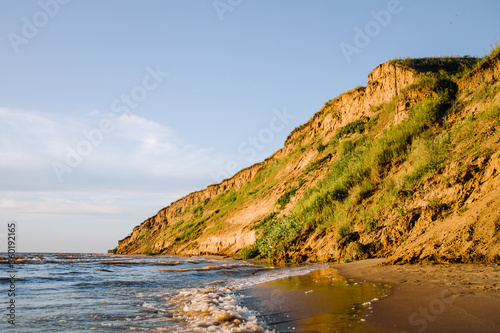 The beautiful coast during the sunset