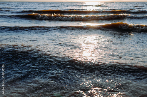 The beautiful coast during the sunset