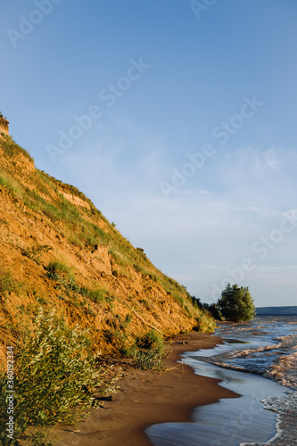 The beautiful coast during the sunset