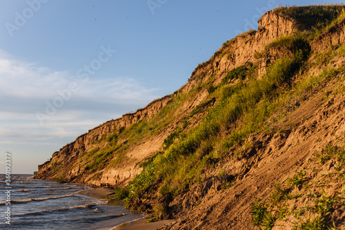 The beautiful coast during the sunset