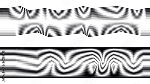 Abstract Geometric Stripe Pattern. Linear pattern in gray color. Vector.