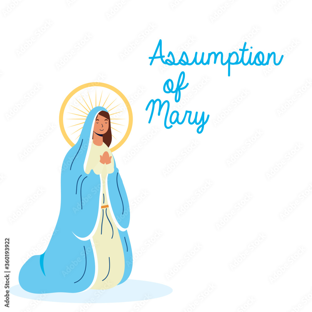 miraculous virgin assumption of mary with lettering miraculous virgin assumption of mary with lettering