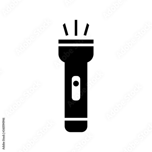 Flash light vector icon, flat design with vector illustration and color editable. Uses for web and print