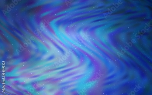 Light BLUE vector template with space stars. Glitter abstract illustration with colorful cosmic stars. Pattern for astronomy websites.