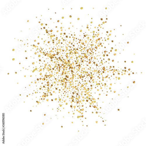 Gold confetti luxury sparkling confetti. Scattered