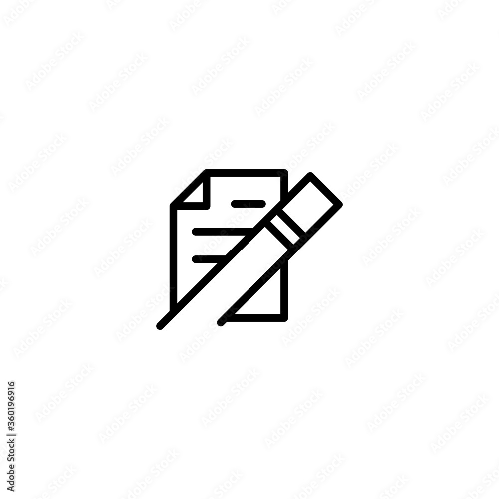 Data Wiping Icon in black line style icon, style isolated on white background Data Wiping Icon in black line style icon, style isolated on white background