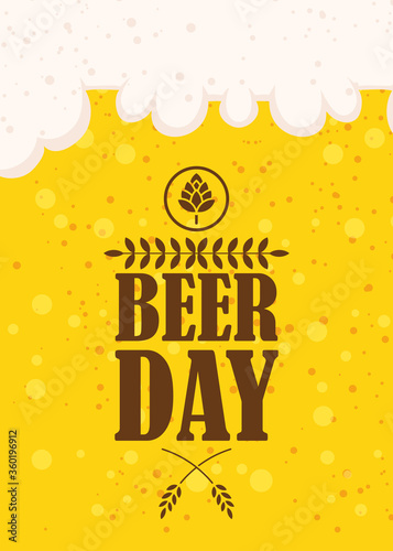 Beer day celebration event with jar