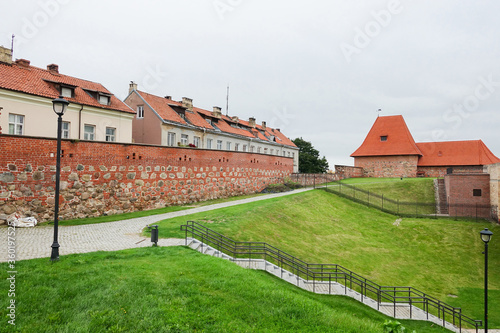 Street view of downtown in Vilnius city, Lithuanian