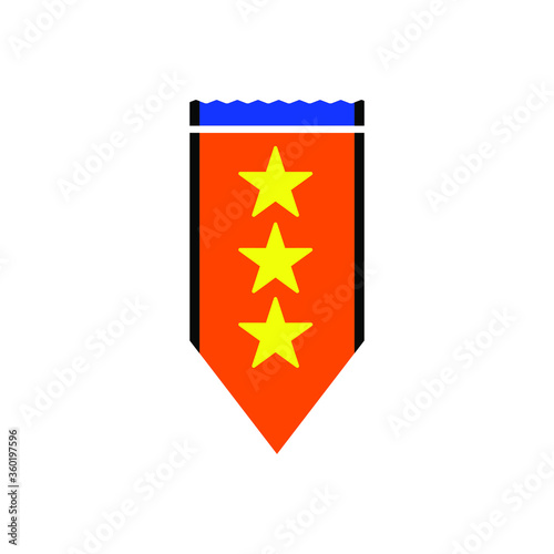 Shoulder strap stars.rank shoulder with star icon.shoulder star vector design