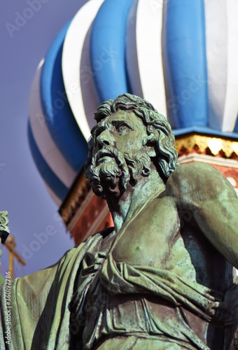 Monument to Minin and Pozharsky on the Red Square, Moscow, Russia. photo