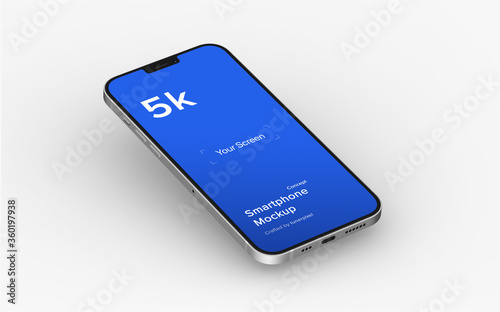 Realistic Smartphone Mockup | Fully Editable File, Replaceable Screen, Separated Shadow and Background