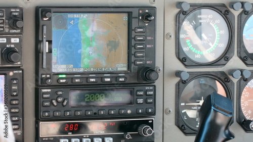 Detailaufnahme von Cockpitinstrumente einer Cessna Grand Caravan (Cessna 208 Caravan)