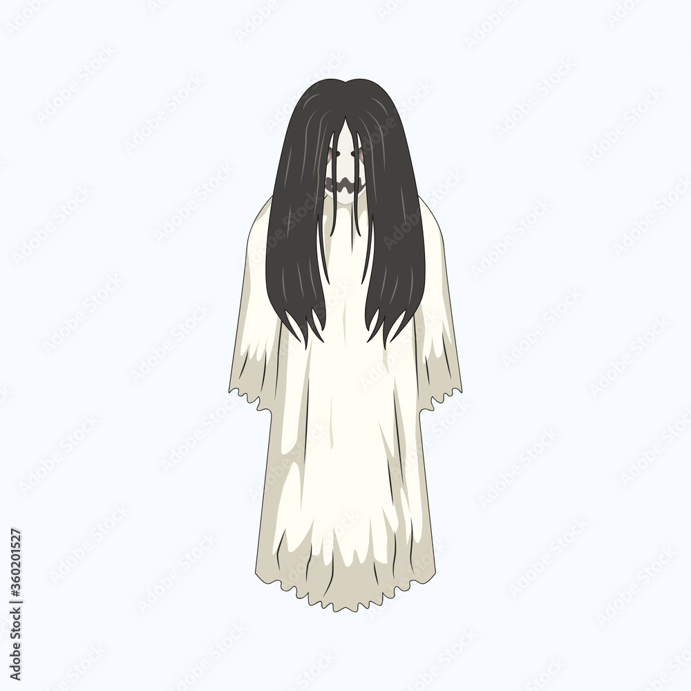 White Lady Cartoon Ghost Character White Lady Cartoon Ghost Character