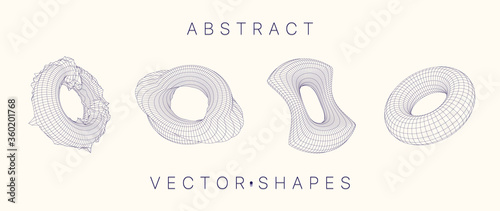Geometric shape for design. 3d technology style.