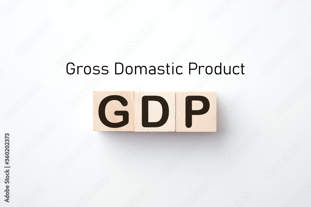 GDP text on wood block on White background. Gross domestic product. GDP text on wood block on White background. Gross domestic product.