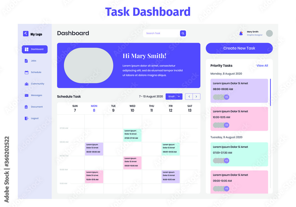 MyTask Dashboard UI Kit. Suitable for task, activity and project purpose. MyTask Dashboard UI Kit. Suitable for task, activity and project purpose.