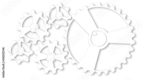 Rotating Gear Mechanism. Abstract Gears Animated Background