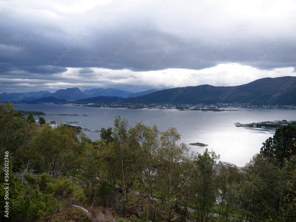 A view above Alesund in the beginning of September 2020.
