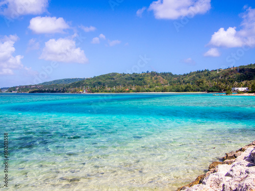 Beautiful blue beach, Guam Islands © yuyu