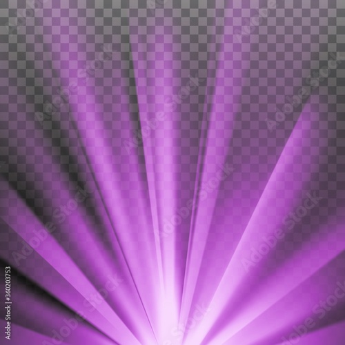 Purple colored rays with color spectrum flare