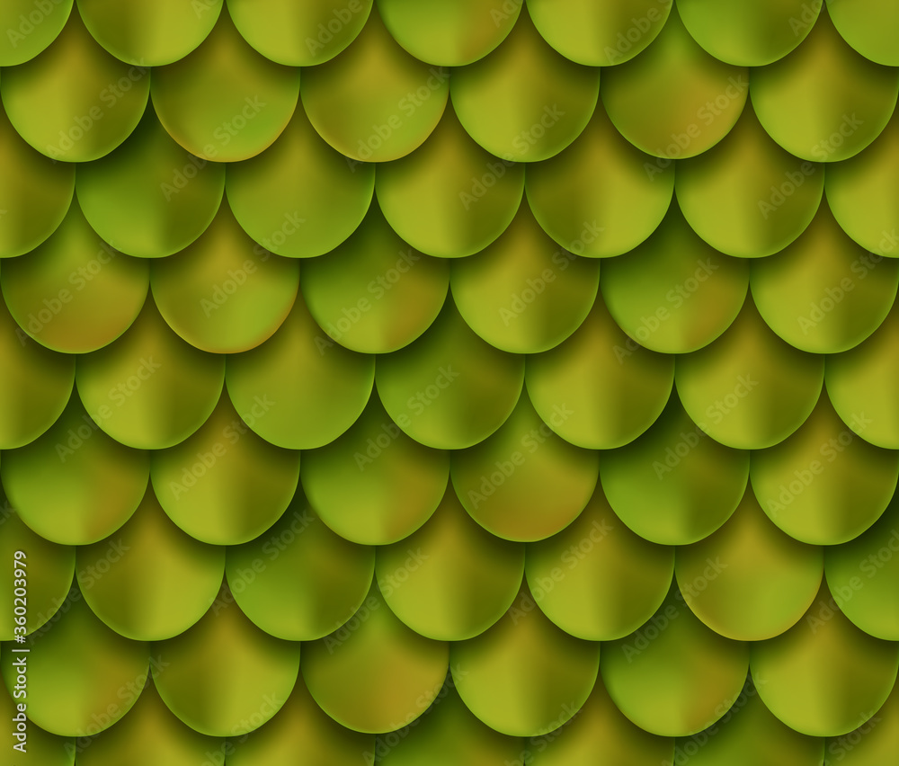 Holographic mermaid tail or dragon foil scale texture effect background. Vector metal green reptile skin seamless pattern Holographic mermaid tail or dragon foil scale texture effect background. Vector metal green reptile skin seamless pattern
