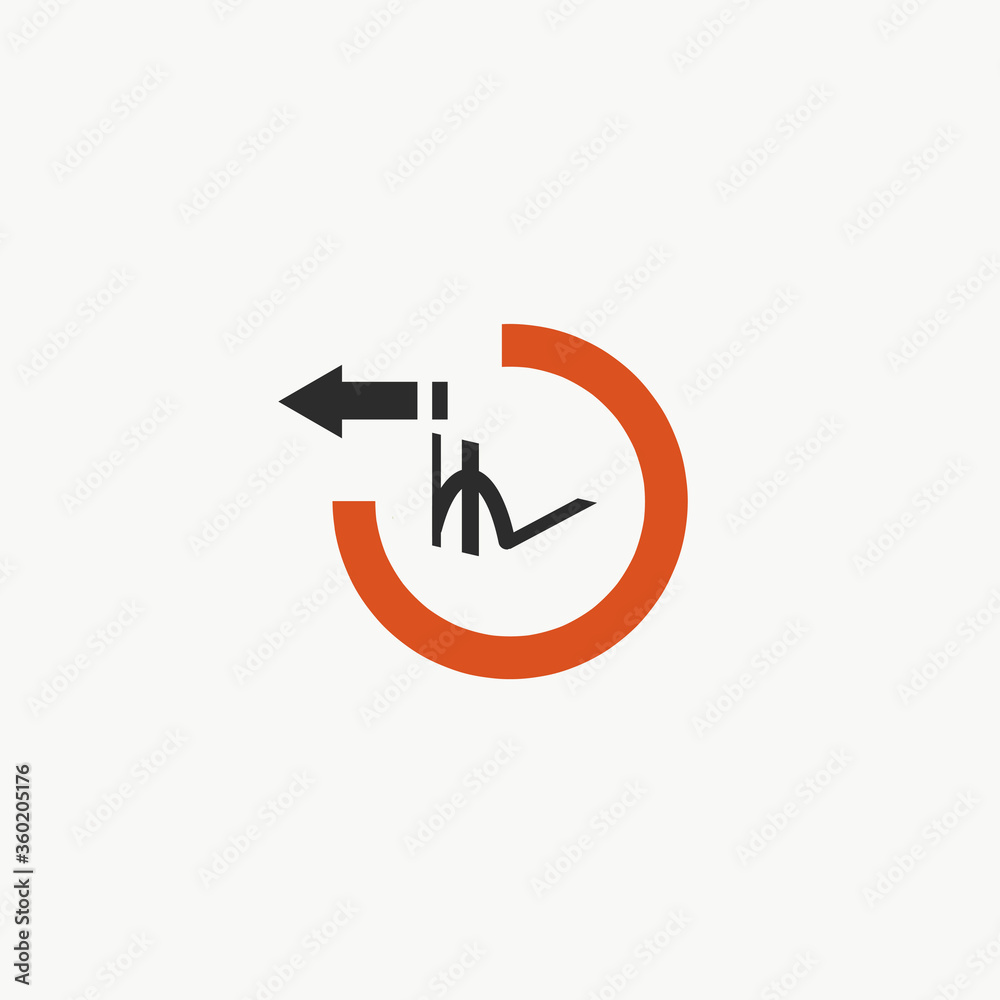 rupee sign with orange circle and black arrow rupee sign with orange circle and black arrow