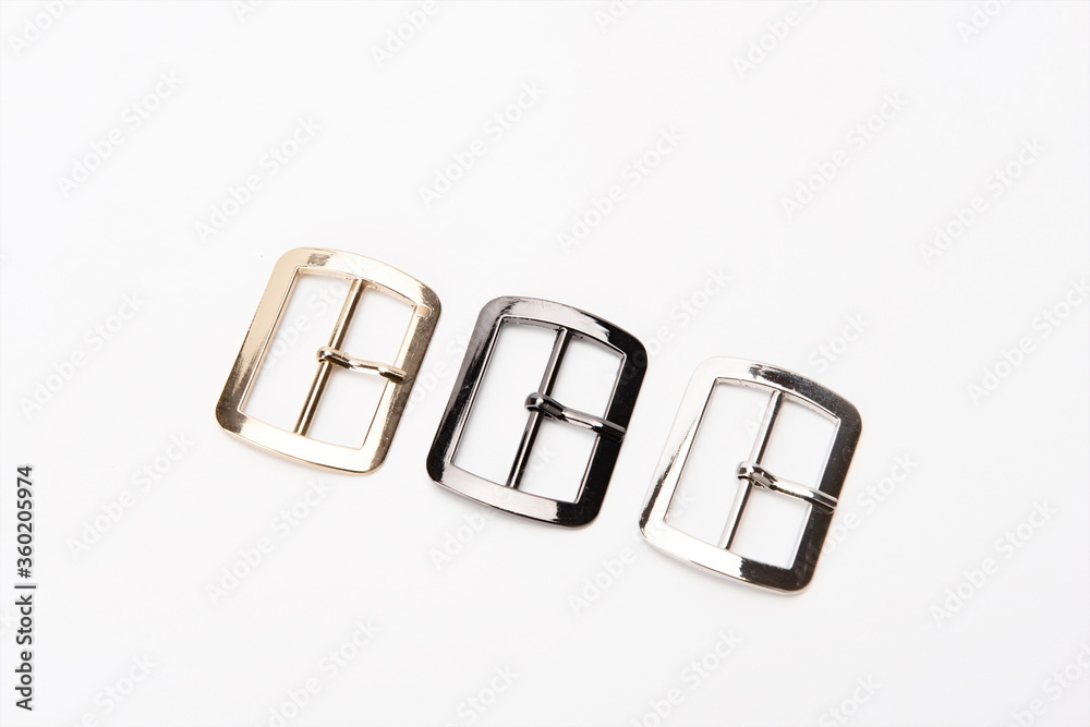 Belt metal buckle in white background. Belt metal buckle in white background.