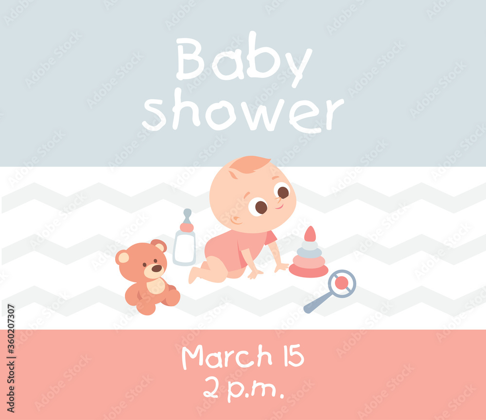 Baby crawling around and playing with toys. Baby crawling around and playing with toys.