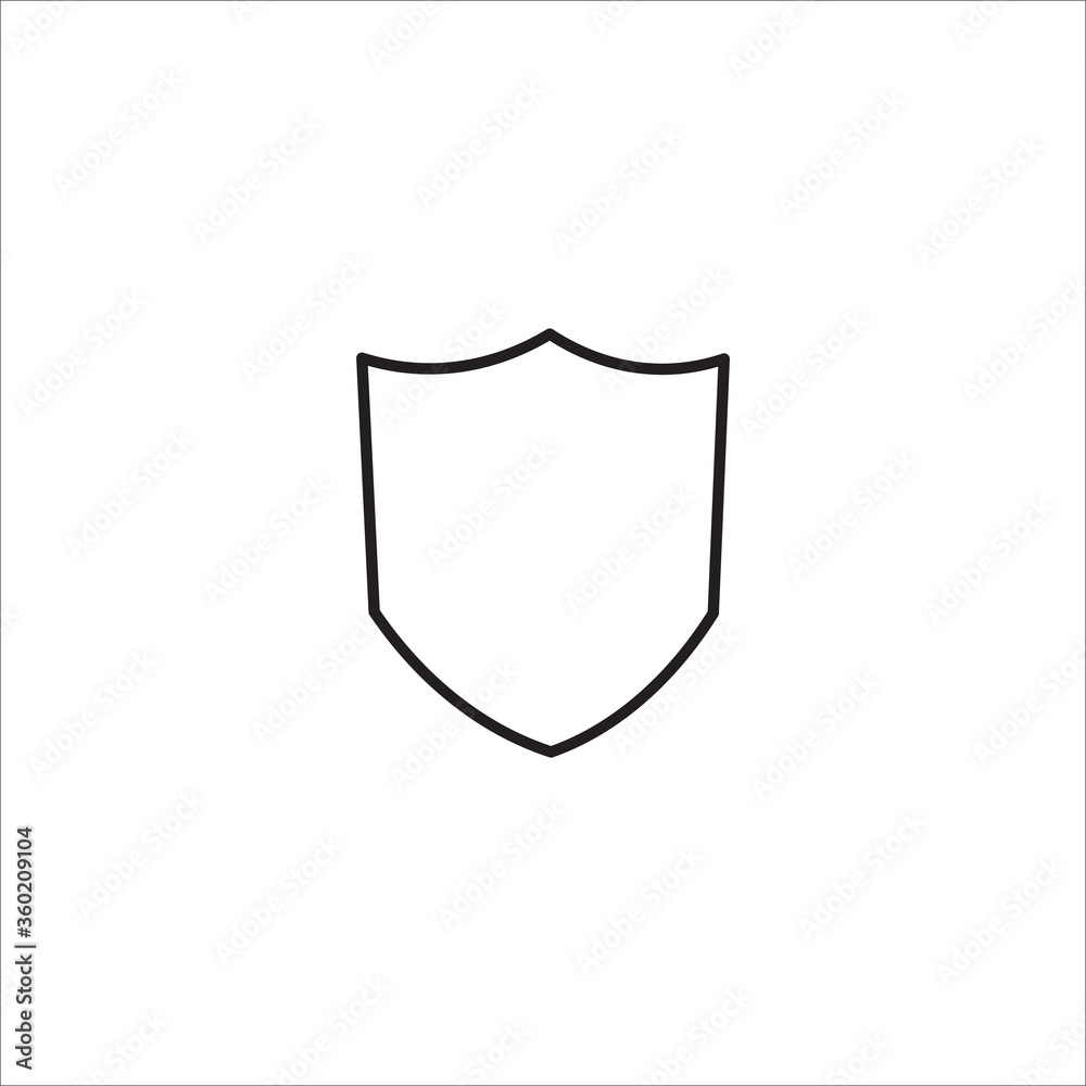 Shield line icon vector Shield line icon vector