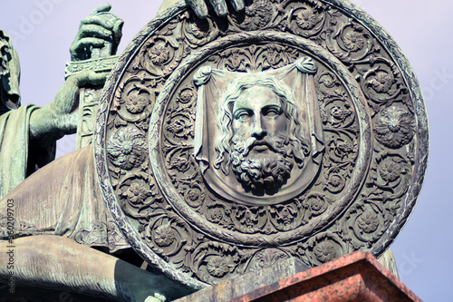 Monument to Minin and Pozharsky on the Red Square, Moscow, Russia. photo