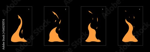 Dust explosion effect. Explosion animation effect. Animation sprite sheet for games, cartoon or animation. vector style animation effect 1279.