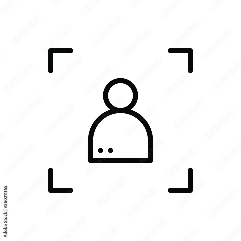 Object and auto focus camera menu icon vector logo. Object and auto focus camera menu icon vector logo.