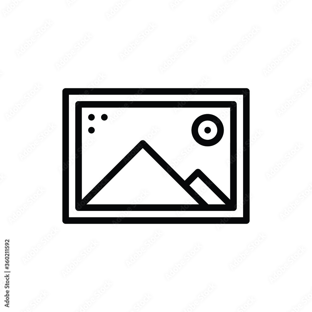 Picture with frame icon vector logo. Picture with frame icon vector logo.