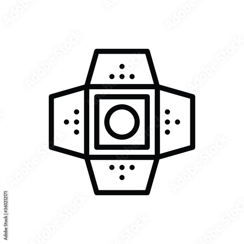 Lighting flash external icon vector logo.