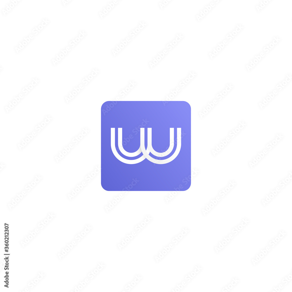 Abstract Letter W logo design template. Line vector symbol. Premium elegant sign mark icon. blue and purple color. for business, company, fashion, organization, event, web logo, mobile application. Abstract Letter W logo design template. Line vector symbol. Premium elegant sign mark icon. blue and purple color. for business, company, fashion, organization, event, web logo, mobile application.