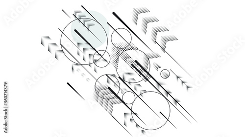 Lines circle texture . Vector Illustration . Design element . Abstract Geometric background .
