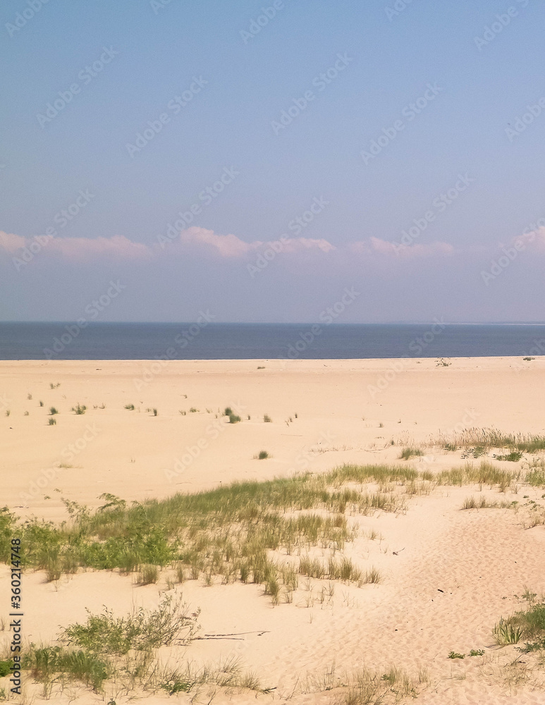 Baltic Sea Coast on Sobieszewska Island. The estuary of the Vistula River. Baltic Sea Coast on Sobieszewska Island. The estuary of the Vistula River.