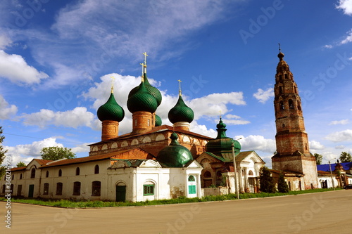 Old churches in Velikoe village, Yaroslavl region, Russia photo