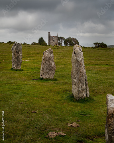 The Hurlers Stone Circle Minions Bodmin Moor photo