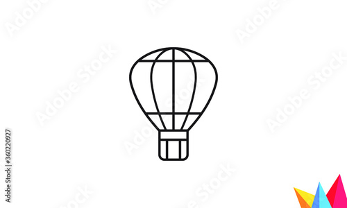 Dirigible and hot air balloons airship.