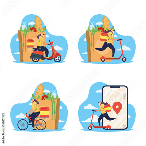 safe food delivery workers with vehicles service