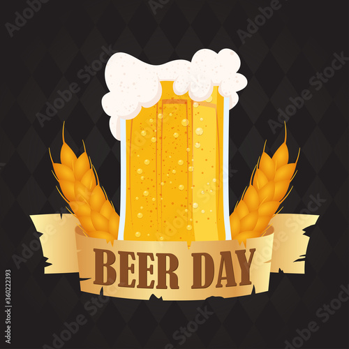 Beer day celebration event with jar