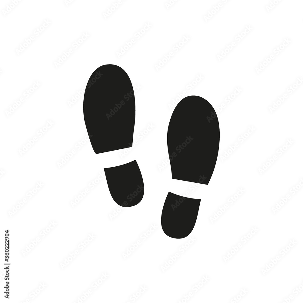 imprint soles shoes on white