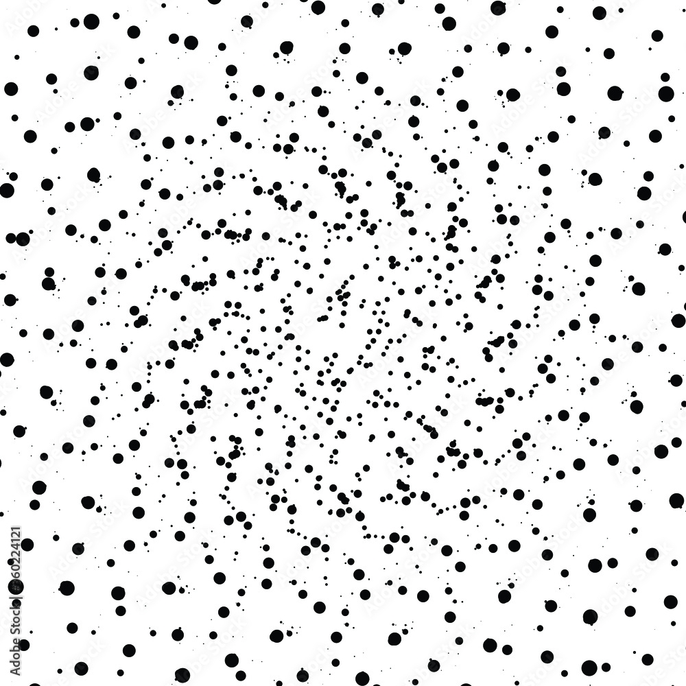 Circular grange texture, whirling distress pattern of dots, spiral moving Circular grange texture, whirling distress pattern of dots, spiral moving